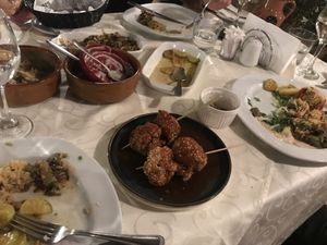 Meze - almost finished at Windmill Restaurant in Paphos