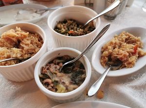 Cous cous, black beans, spinach cous cous at Windmill Restaurant in Paphos
