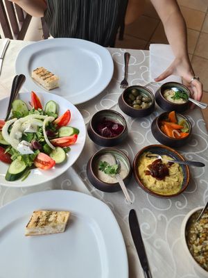 Vegan mezze! at Windmill Restaurant in Paphos