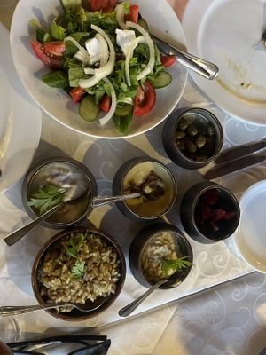 Vegan meze starter   at Windmill Restaurant in Paphos