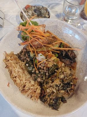 Daily vegan platter at Windmill Restaurant in Paphos