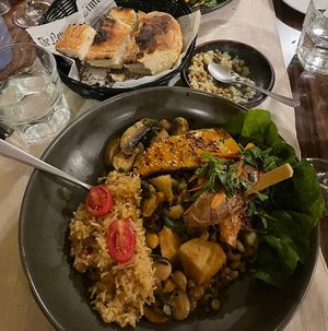 vegan mezze bowl   at Windmill Restaurant in Paphos