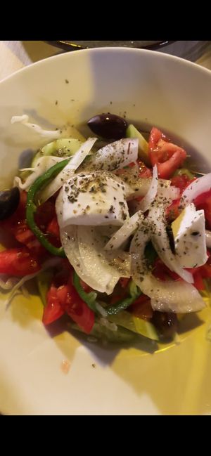 Vegan feta saladd  at Windmill Restaurant in Paphos