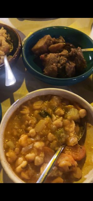 Mixed vegetables and chickpeas   at Windmill Restaurant in Paphos