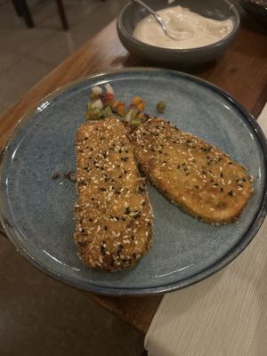 Deep fried zucchini   at Windmill Restaurant in Paphos