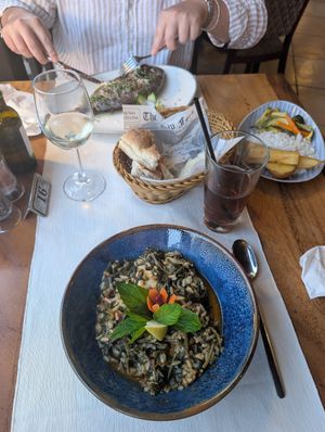 Rice dish with spinach at Windmill Restaurant in Paphos