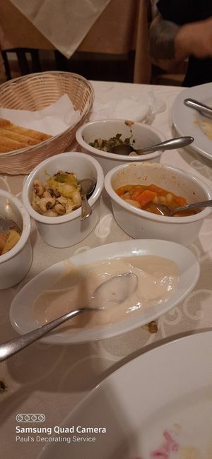 The last lot of dishes in the vegan meze, couldn't manage much as so many dishes preceded these at Windmill Restaurant in Paphos