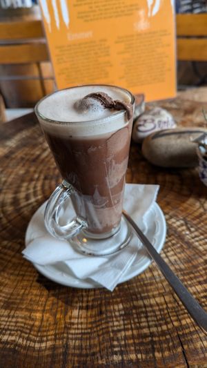 iced coffee with vegan chocolate ice cream at The Grain Mill - Organic Bistro and Shop in Knysna