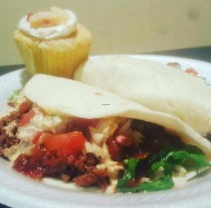 Tacos and cupcakes! at Vegan Vibez in Atlanta