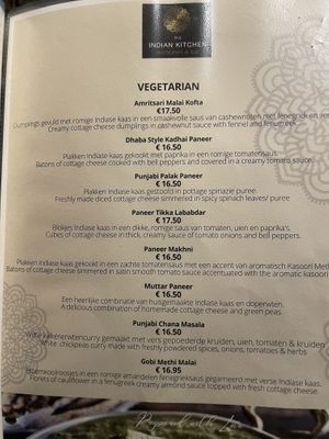 Menu  at The Indian Kitchen  in Amstelveen