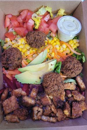 Goddess Salad with added falafel at BHeavenly - Food Trailer in Eugene