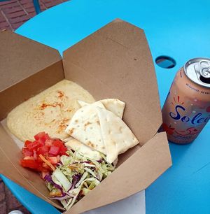 Hummus Pita snack at BHeavenly - Food Trailer in Eugene