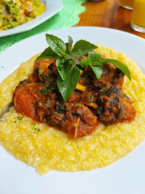 Polenta. Gostinho de comida de vó. at Pimenta Verde in Jericoacoara