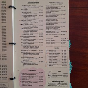 Cardápio at Pimenta Verde in Jericoacoara