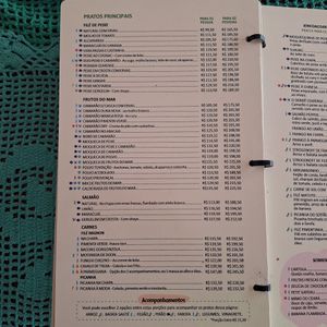 Cardápio at Pimenta Verde in Jericoacoara