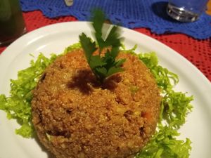 Quinoa com legumes at Pimenta Verde in Jericoacoara