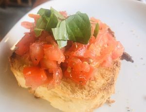 Bruschetta with tomato - very big, it could be a lunch for one person  at Pimenta Verde in Jericoacoara