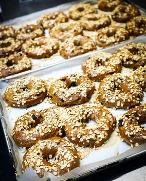 Apple cinnamon raisin bagels  at Bury Me Standing  in Hobart