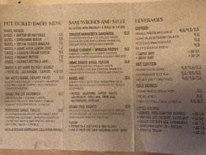 Menu at Bury Me Standing  in Hobart