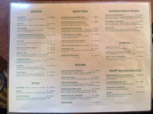 menu at Aborigen in Santa Marta