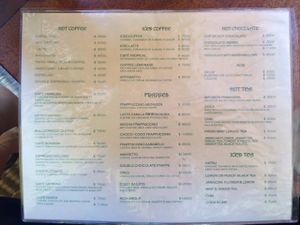 menu  at Aborigen in Santa Marta