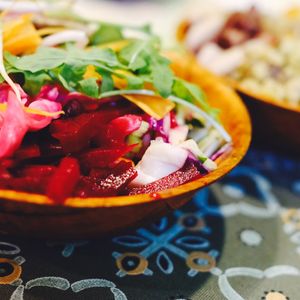 Three dish dinner... amazing.... at EcO Bar in Tel Aviv