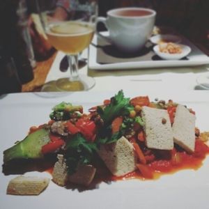 vegan zucchini  at Pastis in Bruges