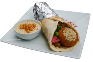 Falafel menu at Falafel Sziget in Budapest