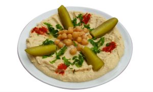 Hummus at Falafel Sziget in Budapest