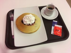 Double blueberry pancake. at Tweny Leaf in Lisbon