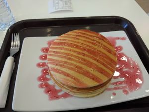 tower with rasberry topping. at Tweny Leaf in Lisbon