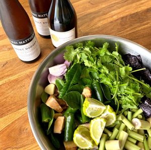 Green curry paste in the making... we use seaweed in place of fish product for a tasty plant based curry. at The Little Shop of Plenty in Maylands