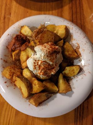 HUGE patatas :) at La Tavernaire in Valencia