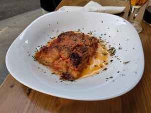 Quite oily eggplant at La Tavernaire in Valencia