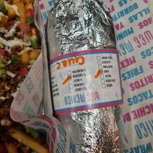 Vegan chicken burrito at WeeMexico in Dundee