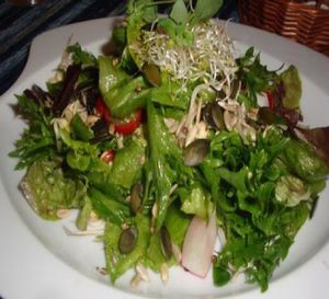 green salad at Aed Restaurant in Tallinn