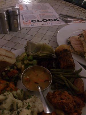 Mixed plate at Cafe Clock in Marrakech