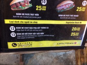 vegan banh mi at Pateta in Hanoi