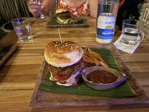 Jackfruit burgerr  at Pisang Pisang in Lembongan