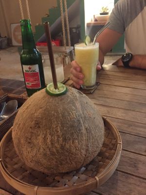 Best coconut ever! at Pisang Pisang in Lembongan