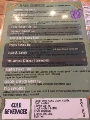 Mains  at Pisang Pisang in Lembongan