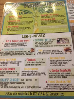 Starters  at Pisang Pisang in Lembongan