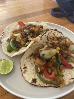 Sweet potatoe tacos 70k at Pisang Pisang in Lembongan