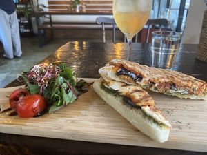 Caprese panini at Vegetus 베제투스 in Seoul