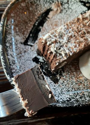 Gluten-free Chocolate Tart - close-up at Vegetus 베제투스 in Seoul