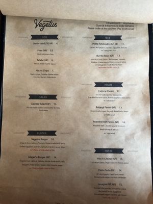 Menu   at Vegetus 베제투스 in Seoul