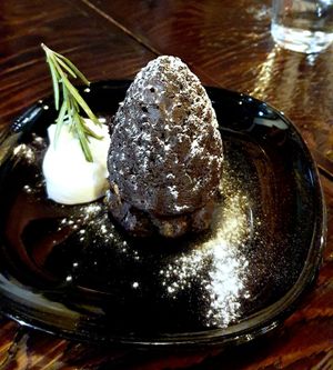 cone-shaped Brownie (gf) at Vegetus 베제투스 in Seoul