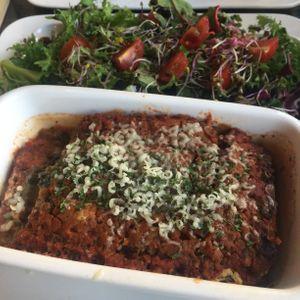 Went back for a 2nd time and got the lasgana and not pictured was the caprese salad which was delicious (2018) at Vegetus 베제투스 in Seoul