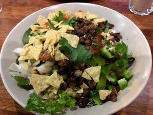 Multi-bean salad - similar to a taco salad at Vegetus 베제투스 in Seoul