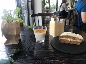 Tasty, but likely more processed sugars and flours. Carrot cake 6/10.  at Vegetus 베제투스 in Seoul